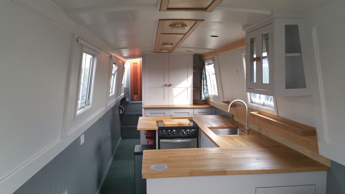 Bespoke Hand Made Narrow boat Kitchen