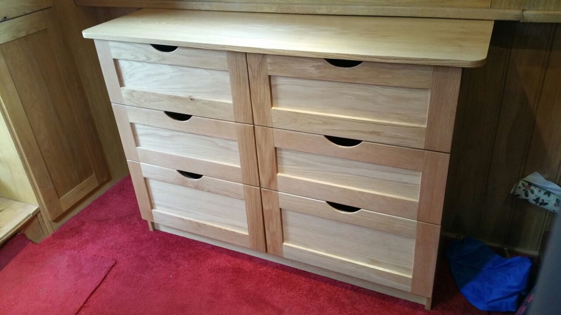 Bespoke Solid Oak Saloon Chest of Drawers in Audlem, Cheshire.